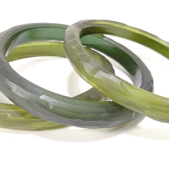 Pono  by Joan Goodman  Granite Elliptical Round Carved bangle Bracelet  NWOT 190 - Picture 4 of 16